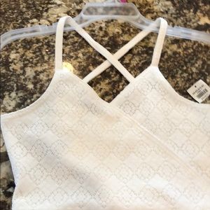 Abercrombie Kids XL white cross back Dress NWT